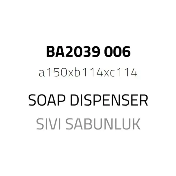 System Kristal Sıvı Sabunluk Krom Renk 150ml (BA2039 006 C1-CR) - 2