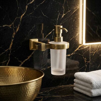 System Kubic Duvara Monte Sıvı Sabunluk Antik Renk (BA1005 006 ABM-C1) - System Banyo