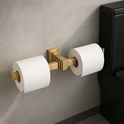 System Kubic İkili Tuvalet Kağıtlığı Antik Sarı Renk (BA1005 013 ABM) - System Banyo (1)
