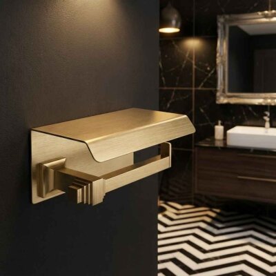 System Kubic Kapaklı Tuvalet Kağıtlığı Antik Sarı Renk (BA1005 011 ABM) - System Banyo