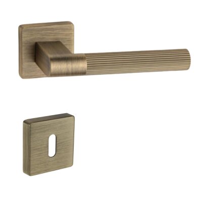 System Leo-L Antik Sarı Renk Rozetli Kapı Kolu (HA247LRO11 ABM) - System (1)