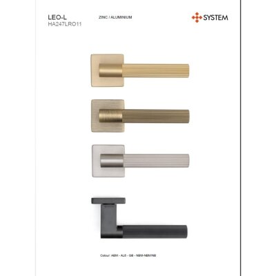 System Leo-L Antik Sarı Renk Rozetli Kapı Kolu (HA247LRO11 ABM) - 6