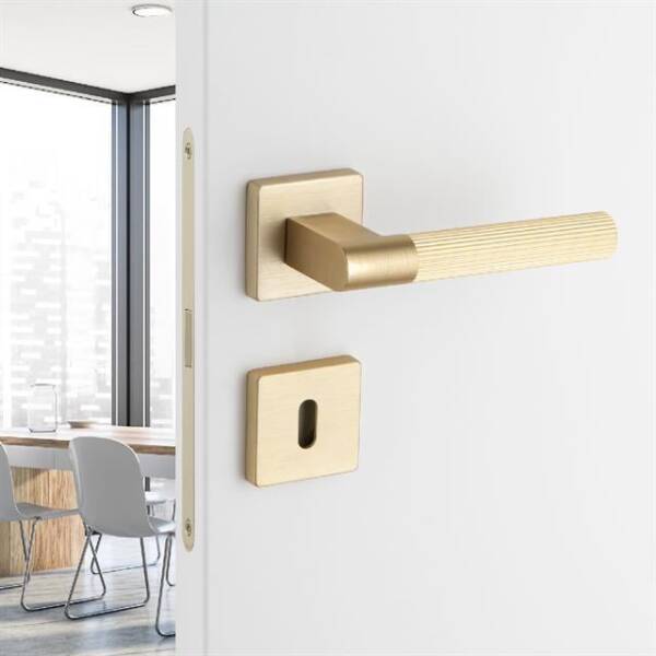 System Leo-L Gold Branche Renk Rozetli Kapı Kolu (HA247LRO11 GB) - 1