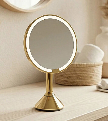 System Masa Üstü Büyüteçli Makyaj Aynası Gold Renk (BA2020 035 GL) - System Banyo