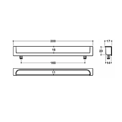 System Gömme Mobilya Kulbu 160mm Mat Krom (SY4260 0160 AL1) - 3