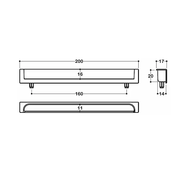 System Gömme Mobilya Kulbu 160mm Mat Krom (SY4260 0160 AL1) - 3