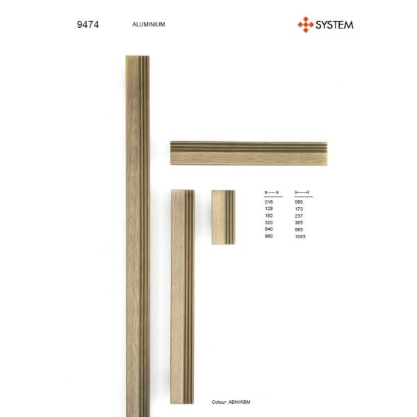 System Mobilya Kulbu Antik Renk 320mm Kulp (SY9474 0320 ABM-ABM) - 3