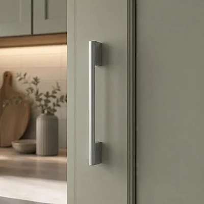 System Mobilya Kulbu Mat Krom Renk 192mm Kulp (5215-192AL1) - 1