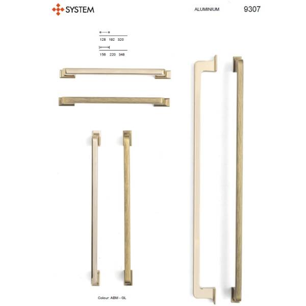 System Mobilya Kulbu Altın Renk 128mm Kulp (SY9307 0128 GL) - 2