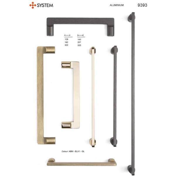 System Mobilya Kulbu Altın Renk 128mm Kulp (SY9393 0128 GL) - 2