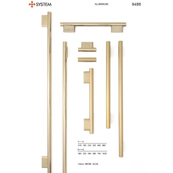 System Mobilya Kulbu Altın Renk 320mm Kulp (SY9486 0320 GL-GL) - 2