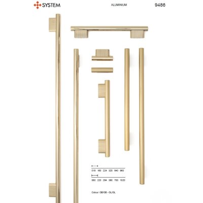 System Mobilya Kulbu Altın Renk 640mm Kulp (SY9486 0640 GL-GL) - System (1)