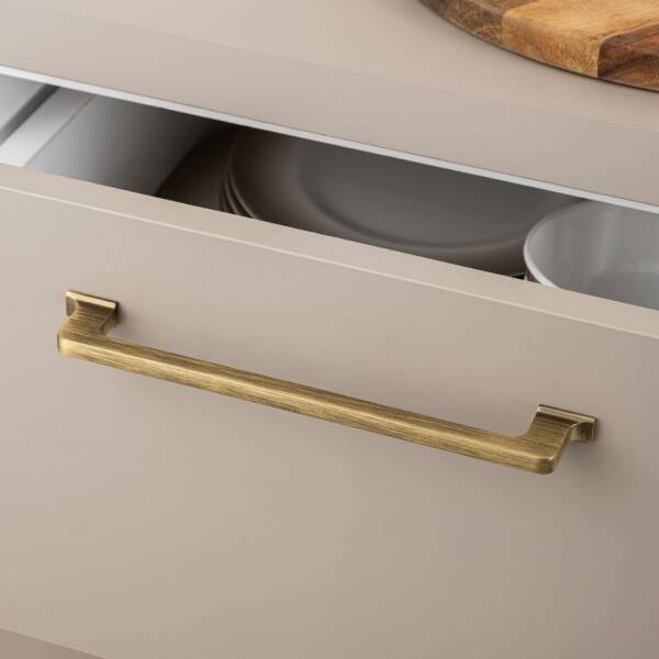 System Mobilya Kulbu Antik Renk 128mm Kulp (SY9307 0128 ABM) - 1