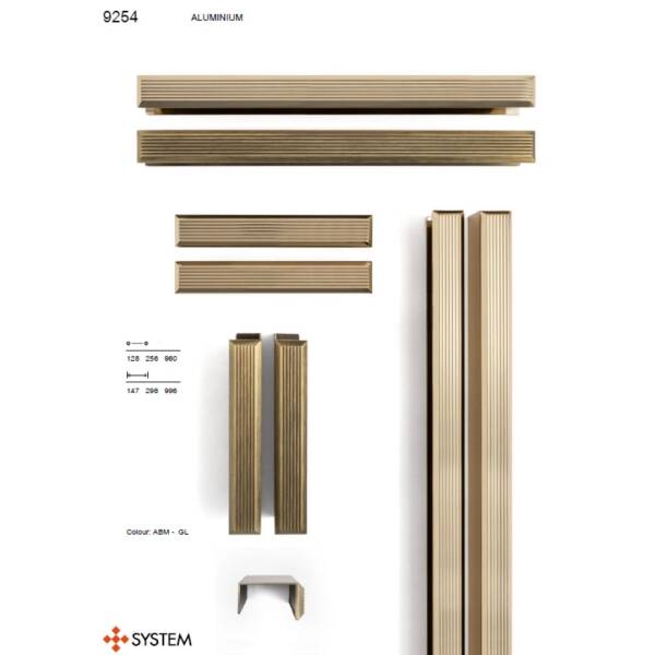 System Mobilya Kulbu Antik Renk 960mm Kulp (SY9254 0960 ABM) - 2