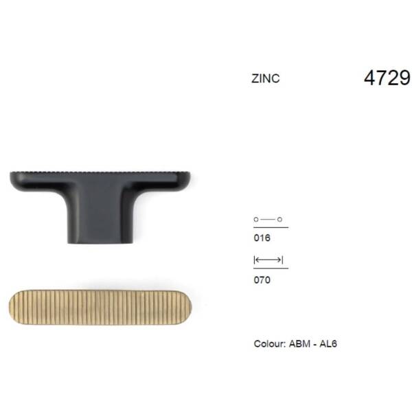 System Mobilya Kulbu Antik Sarı 16mm Düğme Kulp (SY4729 0016 ABM) - 2