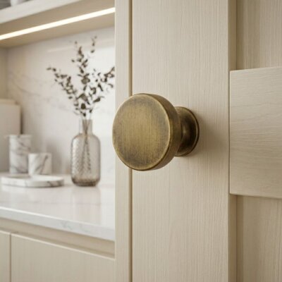 System Mobilya Kulbu Antik Sarı Renk 26mm Kulp - System