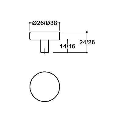 System Mobilya Kulbu Antik Sarı Renk 26mm Kulp (SY1910 0026 ABM) - 3