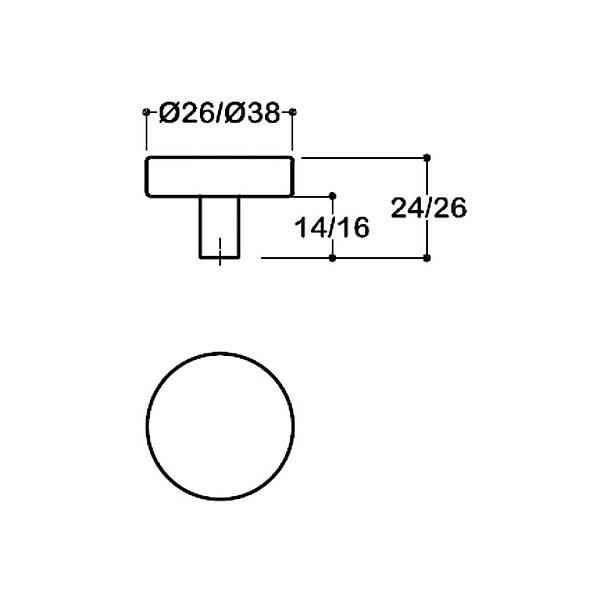 System Mobilya Kulbu Antik Sarı Renk 26mm Kulp (SY1910 0026 ABM) - 3