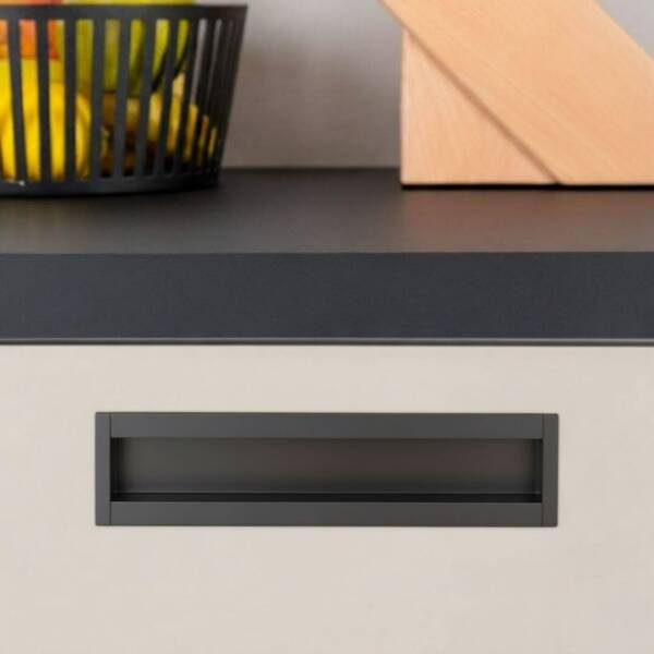 System Mobilya Kulbu Füme Renk 224mm Kulp (SY2165 0224 BBN-BBN) - 1