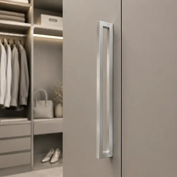 System Mobilya Kulbu Krom Saten Renk 224mm Kulp (6800-224CB) - 1