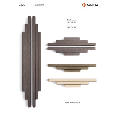 System Mobilya Kulbu Fırçalı Bronz Renk 160mm Kulp (SY9429 0160 ELX3) - 3