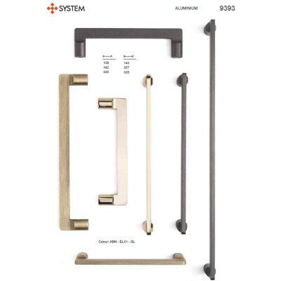 System Mobilya Kulbu Fırçalı Füme Renk 192mm Kulp (SY9393 0192 ELX1) - System (1)