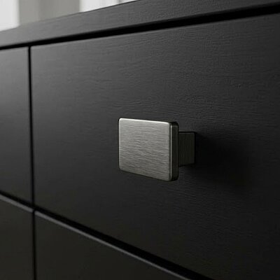 System Mobilya Kulbu Fırçalı Füme Renk 16mm Düğme Kulp (SY4335 0016 ELX1) - System