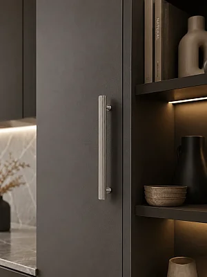System Mobilya Kulbu Fırçalı Saten Renk 160mm Kulp (SY9733 0160 ELX2-ELX2) - 1