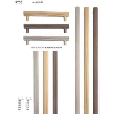 System Mobilya Kulbu Fırçalı Saten Renk 960mm Kulp (SY9733 0960 ELX2-ELX2) - System (1)