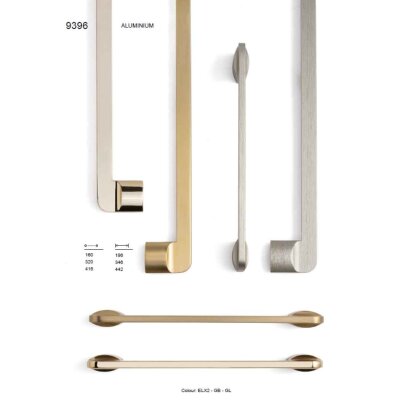 System Mobilya Kulbu Gold Branch Renk 416mm Kulp (SY9396 0416 GB) - System (1)