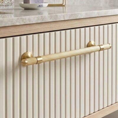 System Mobilya Kulbu Gold Branche Renk 192mm Kulp (SY8998 0192 GB-GB) - System