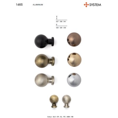 System Mobilya Kulbu Gold Branche Renk 20mm Kulp - 4