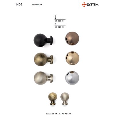 System Mobilya Kulbu Gold Branche Renk 30mm Kulp (SY1465 0030 GB) - 3