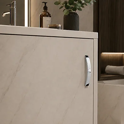 System Mobilya Kulbu Krom Swarovski Taşlı 96mm (SY7042 0096CR-SW3) - 1