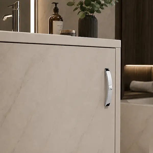 System Mobilya Kulbu Krom Swarovski Taşlı 96mm (SY7042 0096CR-SW3) - 1
