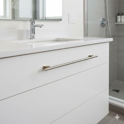 System Mobilya Kulbu Nikel Saten 384mm Kulp Seri Sonu (5200-384NB) - System