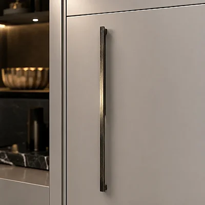 System Mobilya Kulbu Nikel Saten 384mm Kulp (7065-384NB) - 1