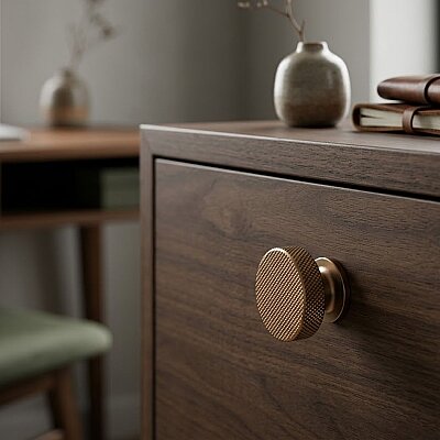 System Mobilya Kulbu Şampanya Renk 8mm Düğme Kulp (SY4722 0008 CHB) - System