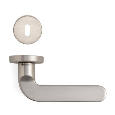 System Moon Rozetli Kapı Kolu Saten (HA250RO12 NBM) - System (1)