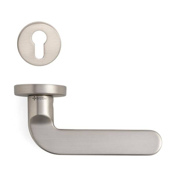 System Moon Rozetli Kapı Kolu Saten (HA250RO12 NBM) - 4