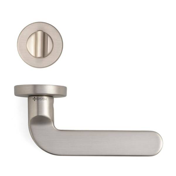 System Moon Rozetli Kapı Kolu Saten (HA250RO12 NBM) - 3