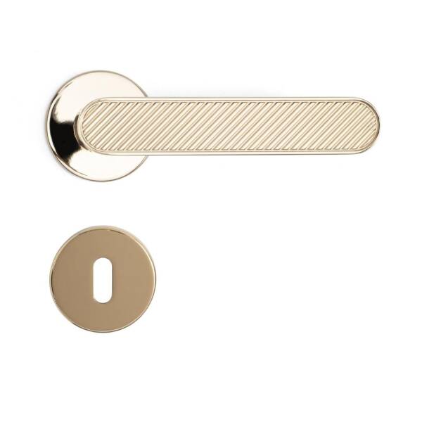 System Mua Gold Renk Rozetli Kapı Kolu (HA256RO12 GL) - 1