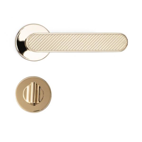 System Mua Gold Renk Rozetli Kapı Kolu (HA256RO12 GL) - 2