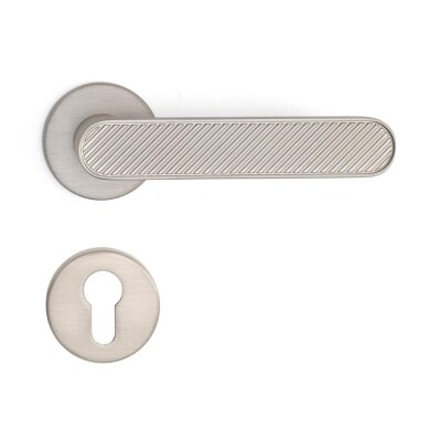 System Mua Nikel Saten Renk Rozetli Kapı Kolu (HA256RO12 NBM) - 3