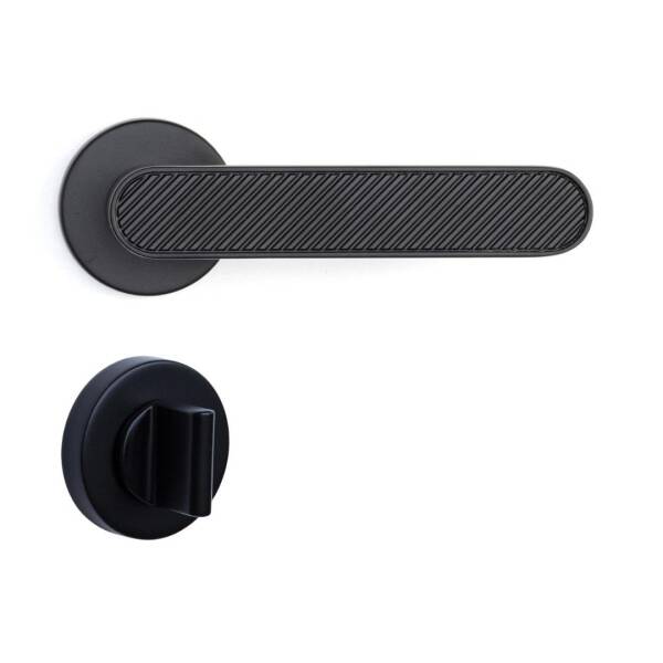 System Mua Siyah Rozetli Kapı Kolu (HA256RO12 AL6) - 2