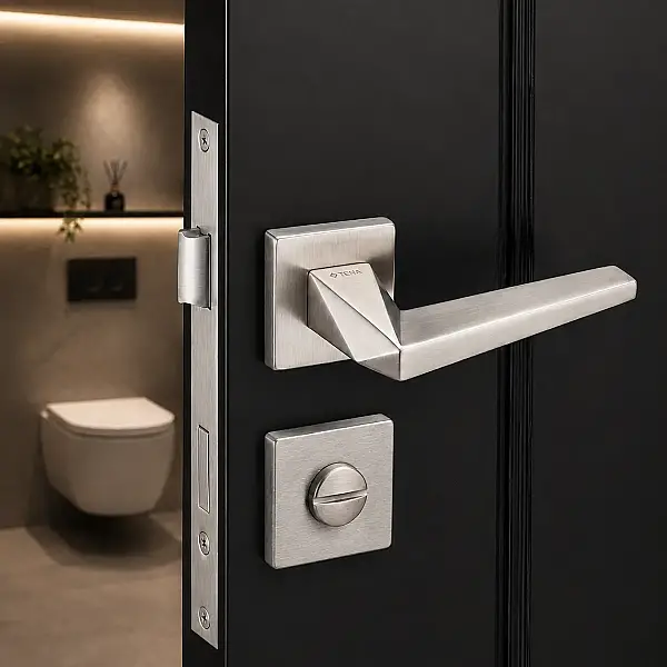 System Nanda Rozetli Wc Kapı Kolu Saten (HA502RO91W NBM) - 1