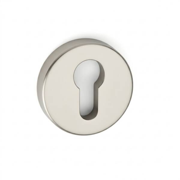 System Nikel Saten Yale Tipi Yuvarlak Rozet (RO12Y NBM) - 1