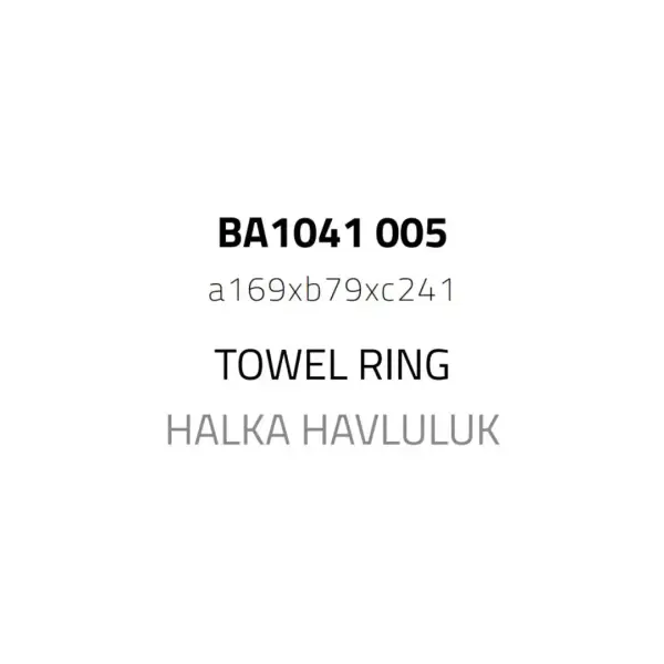 System Nord Halka Havluluk Gold/Siyah Renk (BA1041 005 GL-AL6) - 2