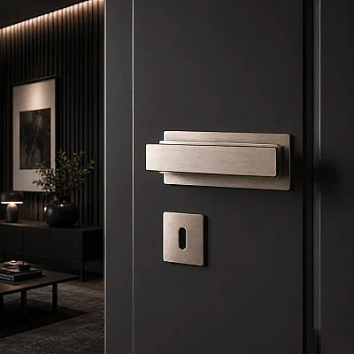 System Norma Kapı Kolu Mat Nikel Saten Renk (HA222RO31 NBM) - 1