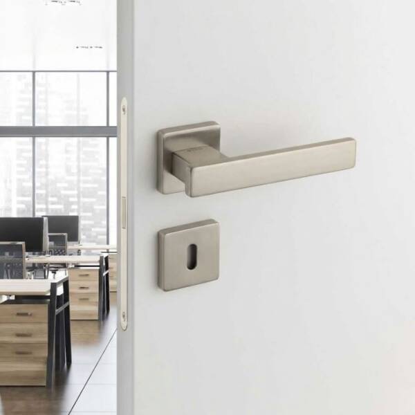 System Norma Kapı Kolu Nikel Saten Renk (HA222RO11 NBM) - 1